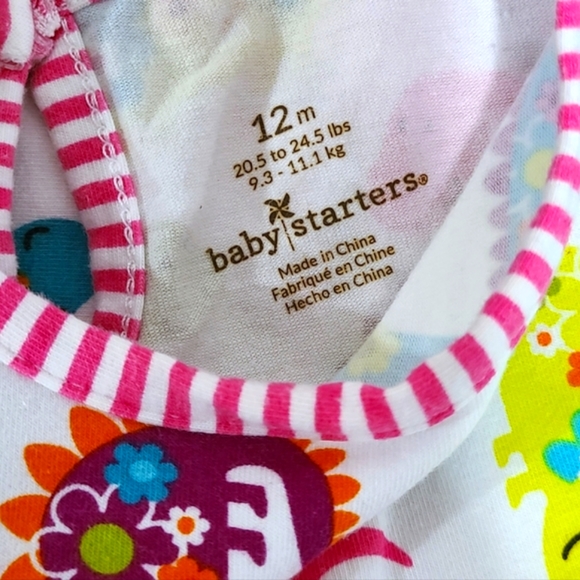 Boutique dinosaurs twirl dress and matching bloomers for baby girl, size 12M - Picture 2 of 2